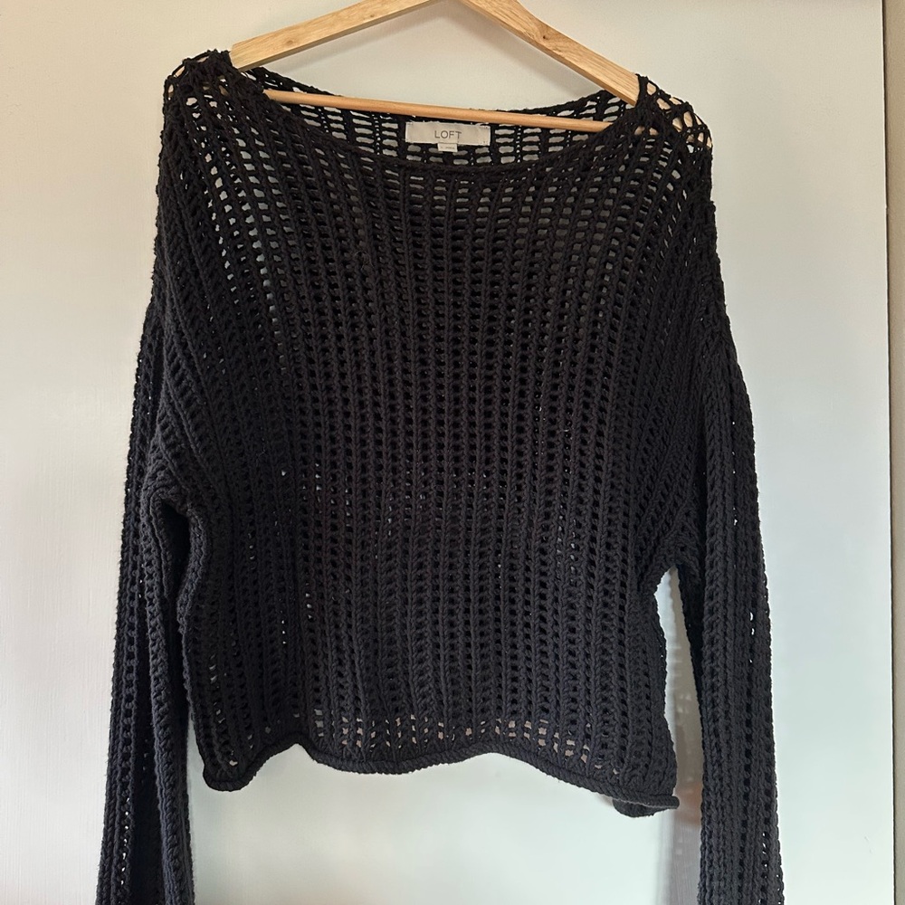LOFT Black Knit Sweater
